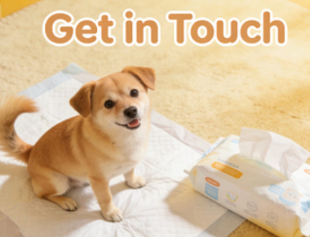 Get in touch with pet training pad supplier, cute dog on pet pad with disposable pet diapers